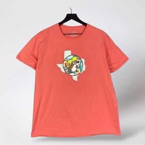 Buc-ee’s Texas Rivers Coral Graphic T-Shirt Unisex Small Float Logo 100% Cotton‎